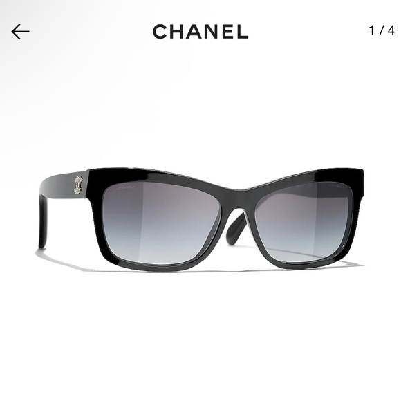 CHANEL Elegant Black Sunglasses - Picture 1 of 8